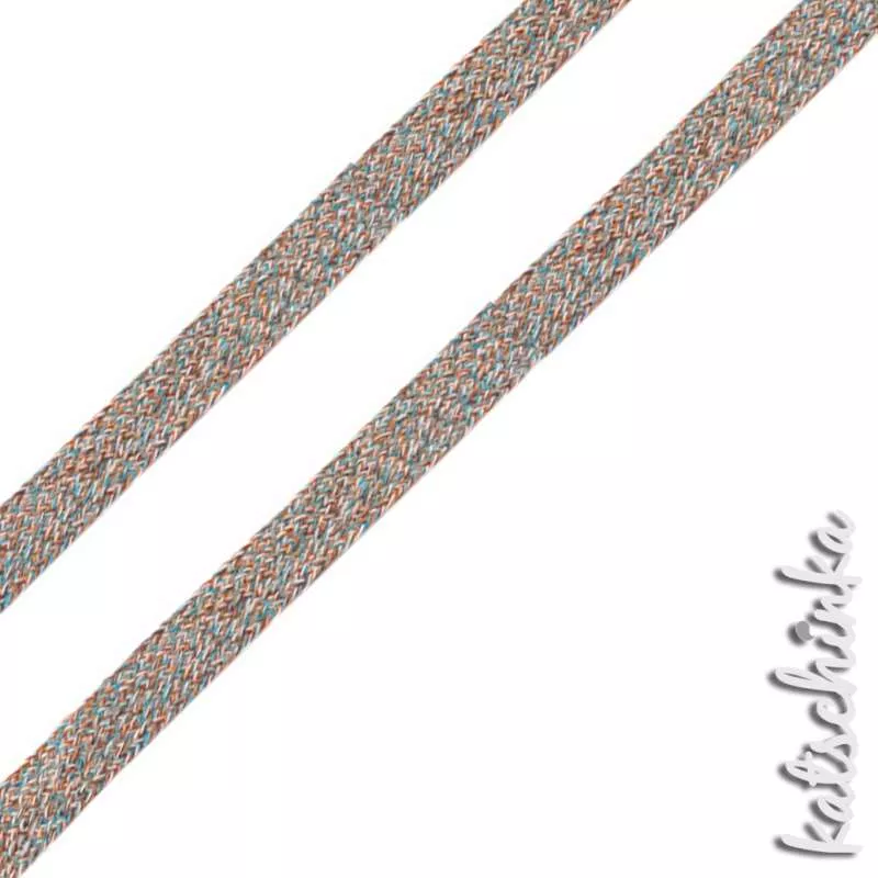 Flache Baumwoll-Kordel meliert 20 mm – Hochwertiges Hoodieband für Kleidung & Taschen